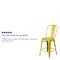 Flash Furniture Distressed Yellow Metal Stool, Seat Height Range: 24" ET-3534-24-YL-GG - alternate 2